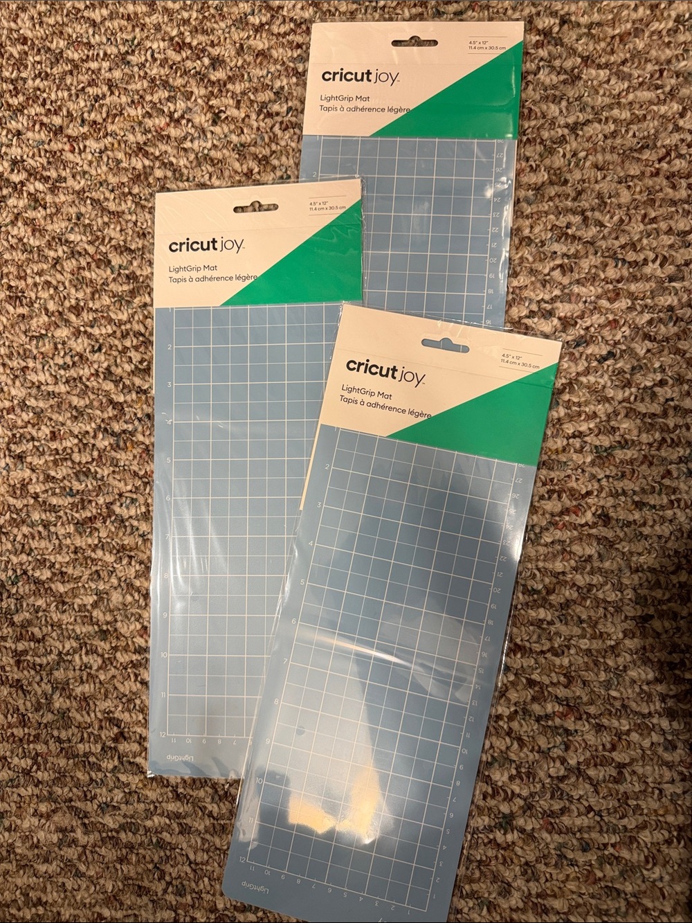 Cricut Joy LightGrip Mats in Blue with Green Packaging Accents